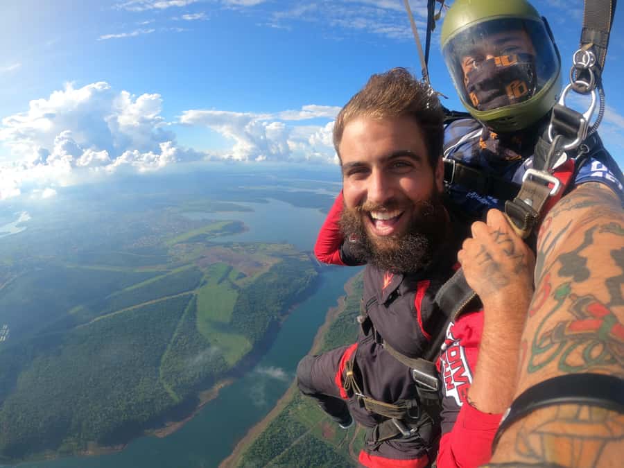 Foz do Iguacu: Skydiving Experience with Photos and Videos - Tandem freefall with a certified instructor