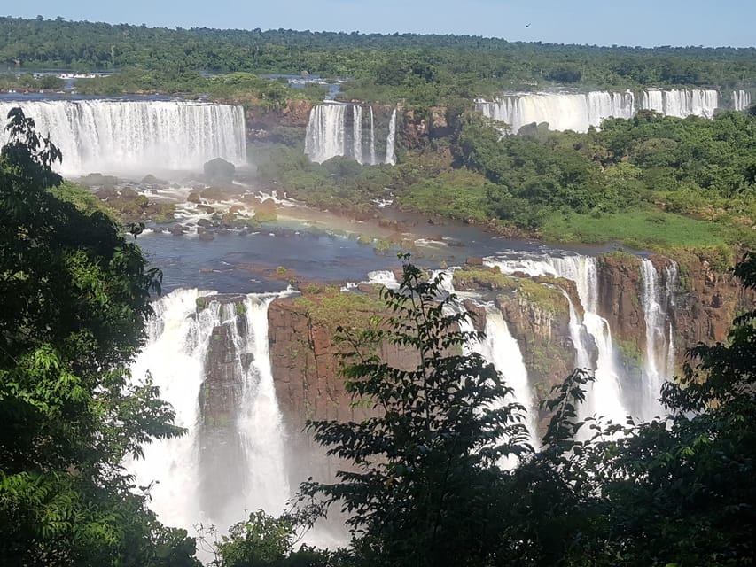 From Foz do Iguaçu: Brazilian Falls and Bird Park Tour - The Brazilian falls trail and the view toward Argentina