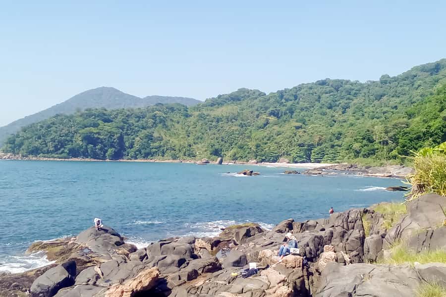 From São Paulo: Santo Amaro Island Trekking by Wild Beaches - Black Beach and a swim in the Atlantic