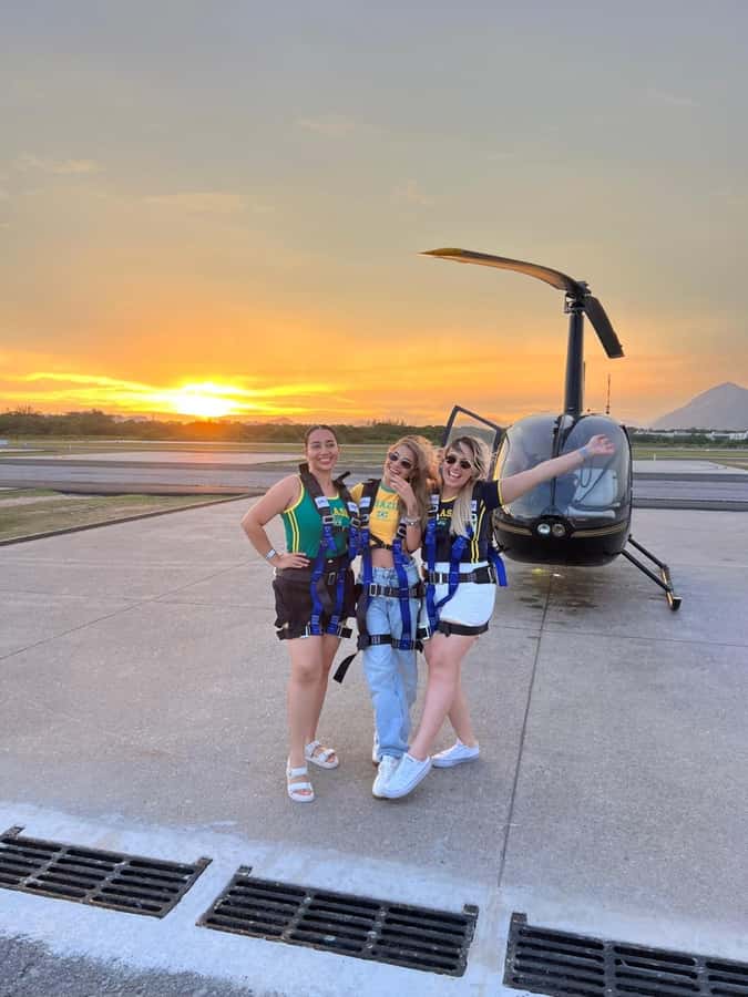 Helicopter flight no doors in Rio de Janeiro - Arpoador brings the coast into focus