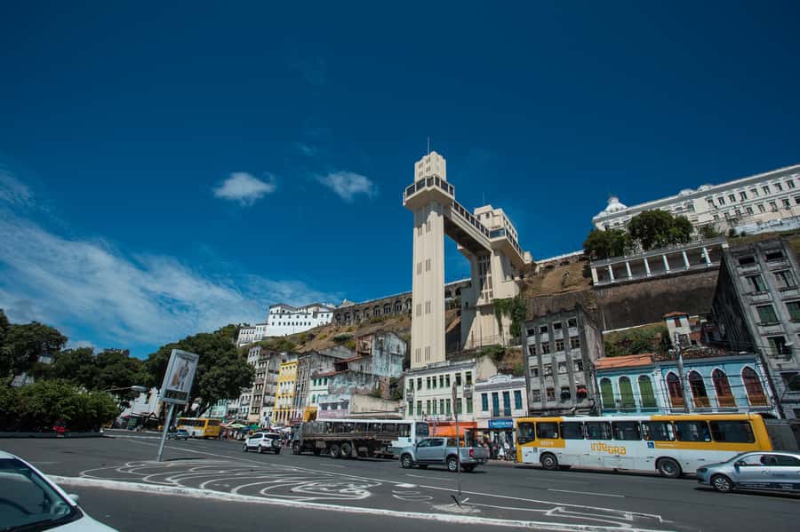 Historic City Tour in Salvador - The Lacerda view across Bay of All Saints