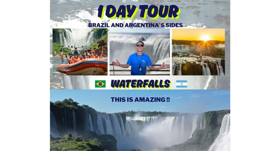 Iguassu Waterfalls: 1 Day Tour Brazil and Argentina's sides - Brazil’s 1-kilometer panoramic walkway