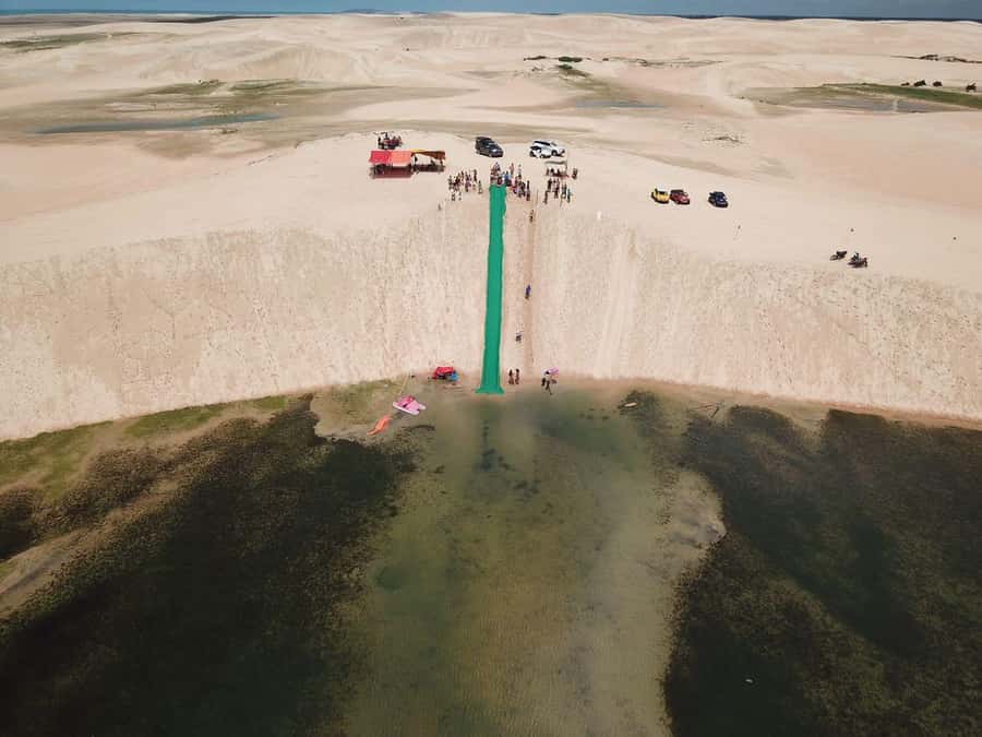 Jericoacoara: Tatajuba Beach Tour - Lago Grande and hammocks in the water