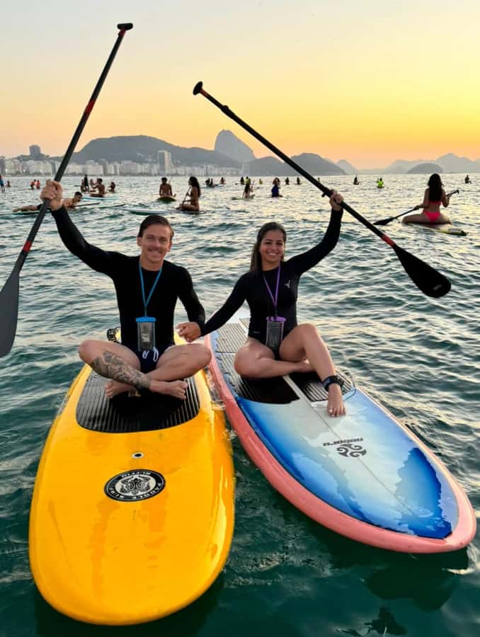 Rio de Janeiro: Copacabana Sunrise Stand Up Paddleboard Tour - What happens during the beach session