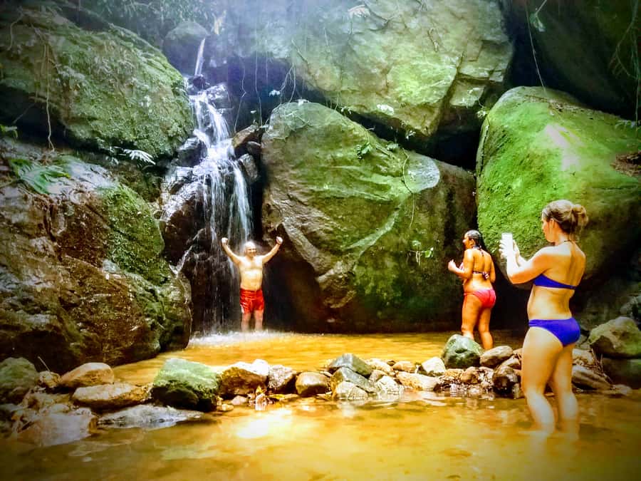Rio: Tijuca Forest Small Group Hike to Caves and Waterfalls - Ruins, fountains, and the return route
